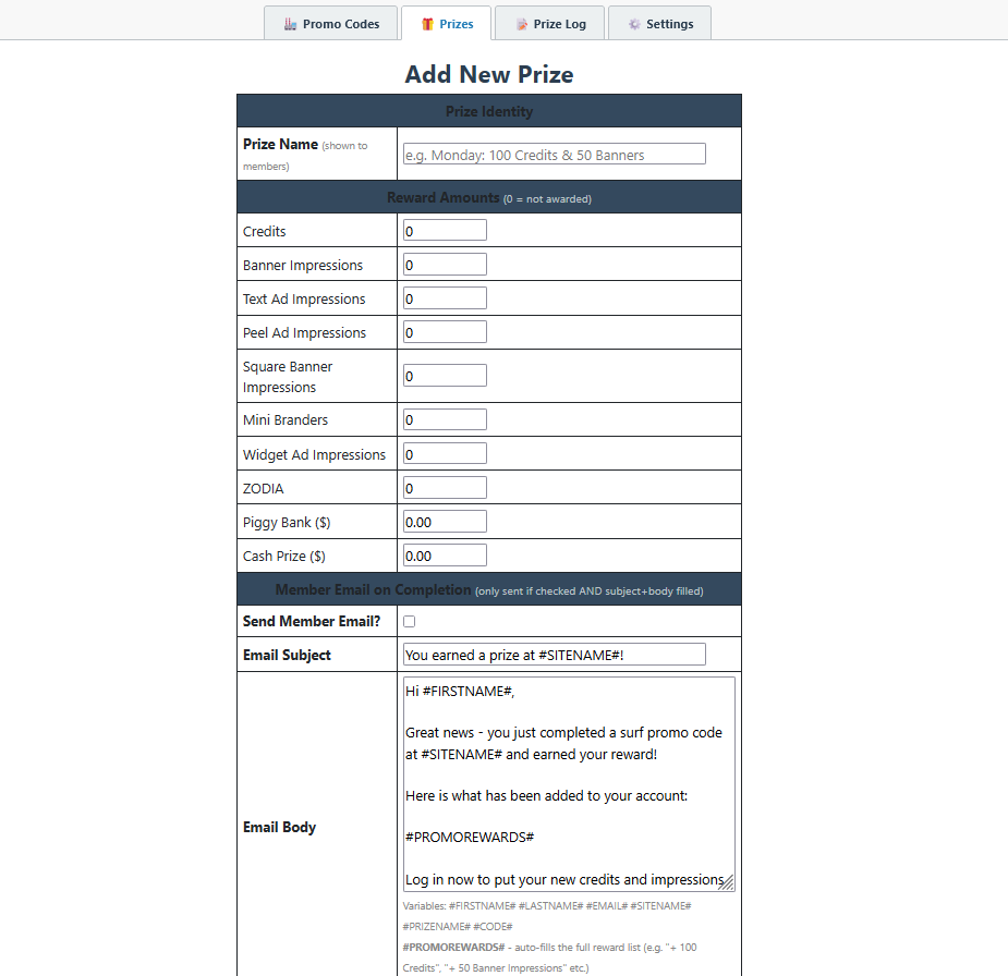 Admin Panel