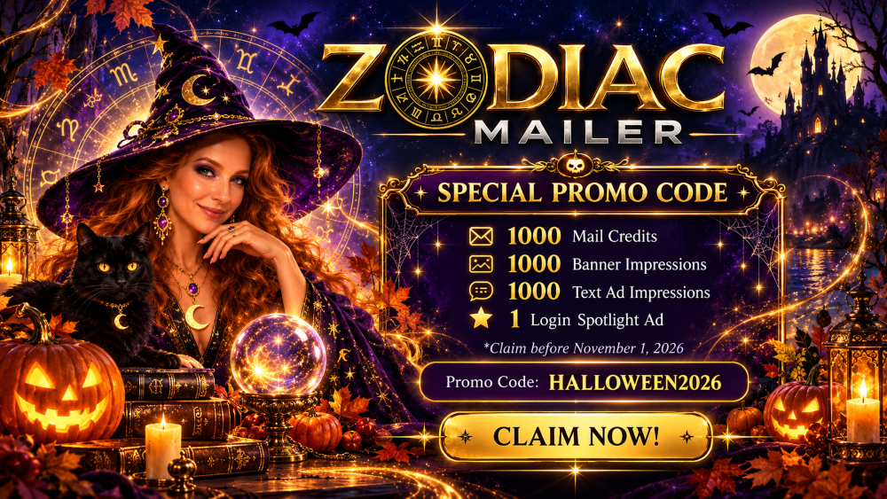 Zodiac Mailer Halloween Promo