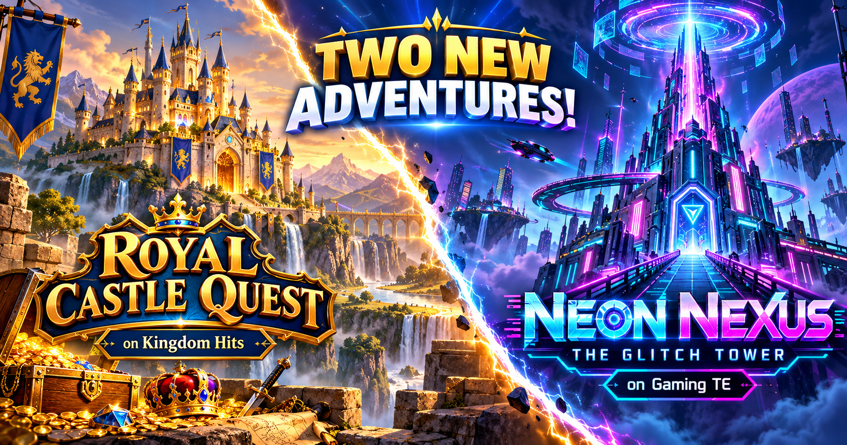 Two New Adventures Are Here! Royal Castle Quest & Neon Nexus